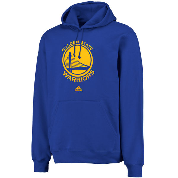  Men Golden State Warriors Logo Pullover Hoodie Sweatshirt Royal->golden state warriors->NBA Jersey